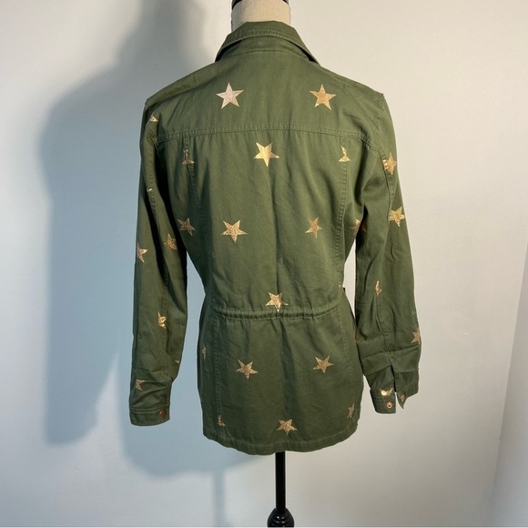 Romeo & Juliet Couture Green Utility Jacket with Gold Stars - Picture 6 of 12